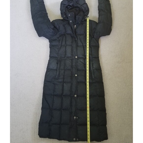Land's End Womens Black Winter Hooded Down Knee Length Jacket Size XS 2-4 - Picture 11 of 13